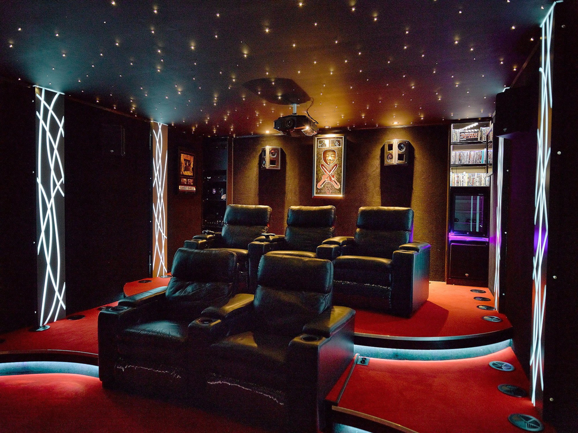 Afbeelding: Fotografie interieur van een home cinema te Grimbergen voor © Cinedream, interieurfotografie Foto Van Huffel.