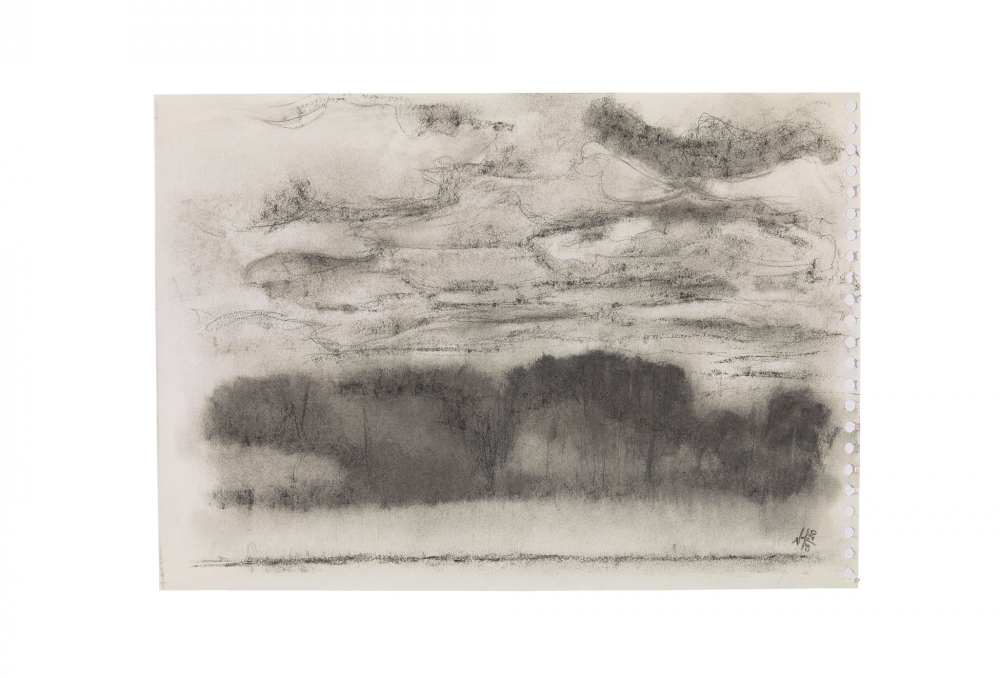 Houtskooltekening H17_05_2020_C - Wolken boven Ginoven - Zondereigen - Land van het Merkske Afbeelding: Houtskooltekening H17_05_2020_C - Wolken boven Ginoven - Zondereigen - Land van het Merkske